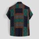 thumbnail image 2 of Camisas Para Hombre Verano Loose Tops Ruse Short Style Short Shirt Ethnic Casual Sleeve Buttons Mens Men's blusa (Green, 3XL), 2 of 7