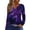 Purple, variant on Women Halloween Tops Long Sleeve Pumpkin Graphic T Shirts Loose Fit V Neck T-Shirts Halloween Costumes Gifts