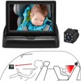 thumbnail image 3 of Monitor De Coche Plegable De 4,3 Pulgadas, Monitor De Bebé Para Coche Con Cámara, Espejo De Asiento Trasero Para Bebés, Cámara De Coche Para Bebé Para Asiento De Niño Y Mar De Bebé matsuzay BA001022-00, 3 of 6