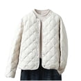 thumbnail image 2 of Womens Puffer Jacket Solid Color Without Hood For Casual Winter Layered Wear Womens Winter Coats, 2 of 3