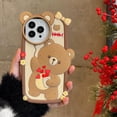 thumbnail image 2 of Kawaii Phone Cases Apply to iPhone 14 Pro,Cute 3D Cartoon Bear Phone Cover Soft Silicone Funny Love Balloon Bear Case for Women Girls Shockproof Protective Cover for iPhone 14 Pro, 2 of 15