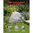 thumbnail image 2 of VEVOR Faux Rock Cover, Outdoor Fake Rock Well Pump Cover, Realistic Natural Texture, Lightweight & Weather-Resistant Polyresin Artificial Boulder for Landscaping Garden Yard Decor, Grey, Small Size, 2 of 9