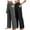75# 2Pack:Black+Gray, variant on NELEUS Womens 29" Wide Leg Pants Athletic Yoga Leggings Casual Sweatpants Stretch Dress with Pockets,Light Purple,US Size M