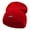 Red, variant on USA Rocket Embroidered 8 Inch Knitted Short Beanie - Red OSFM
