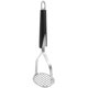 thumbnail image 1 of Manual Potato Masher 1Pcs Kitchen Gadget for Home Cooking Black Curved Holes Mashing Sweet Potatoes, 1 of 4
