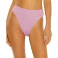 thumbnail image 2 of ISABELLA ROSE Women’s Metallic High Leg Banded High Waist Bikini Bottom Rose Quartz M, 2 of 3