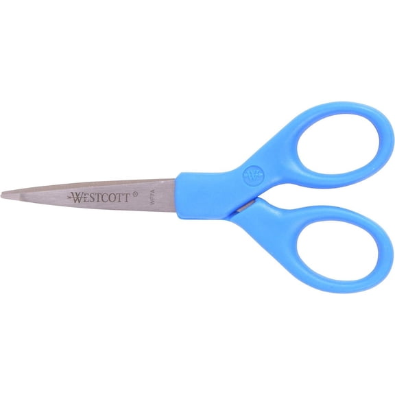 Westcott All Purpose Scissors - Stainless Steel, Pointed Tip - 5", Blue