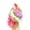 Pink, variant on Lovely Bag Crochet Rose Flower Bouquet Keychain Car Keyring Holder Charm Valentines Gifts for Women Mom Wife
