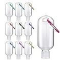 thumbnail image 1 of Under 10 Hooks 10pcs Travel Plastic Clear Keychain Bottles Leakproof Empty Containers 50ML, 1 of 9
