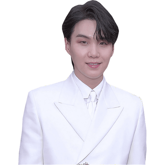 Suga (White Suit) Half Body Buddy Cutout