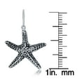 thumbnail image 2 of Sterling Silver Oxidized Starfish Earrings, 2 of 2