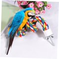 thumbnail image 4 of xianyou-Bird Rope Perch, 34.5inch Bird Swing Perch Parrot Climbing Rope Bird Parrot Stand Bird Rope Rainbow Cotton Rope, Diameter 2cm, 4 of 4