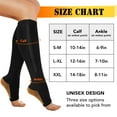 thumbnail image 2 of 3 Pairs Open Toe Zipper Medical Sport Compression Socks - 15-20mmhg Graduated Knee-High Support for Men & Women, Ideal for Soccer, Running, and Nurses, 2 of 7