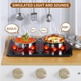 thumbnail image 5 of LAZY BUDDY Pretend Play Kitchen for Kids, Wooden Kids Kitchen Playset Toddler Interactive Toy with Realistic Light & Sound, 5pcs Cookware Accessories, 5 of 8
