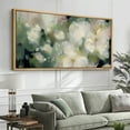 thumbnail image 2 of Large Framed Canvas Print Impressionist White Blossoms - Soft Floral AbstractWall Art Decorative Ready to Hang Painting for Living room Bedroom 60x30 inches Natural Frame, 2 of 7