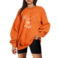 thumbnail image 1 of Gibobby Sudadera sin capucha y ocio Suéter sin capucha de manga de hombro de color sólido con parte superior suelta de otoño e invierno para mujer Características del suéter: (Anaranjado, L), 1 of 3