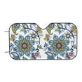 thumbnail image 7 of Picia Flowers and Butterflies Curved Windshield Sunshade Accordion Folding Style Auto Shade for Car Truck SUV Van Blocks UV Ray Sun Visor Protector -Medium, 7 of 7