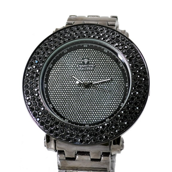 Men Big Heavy Gunmetal Black Clubbing Watch 57mm Bezel
