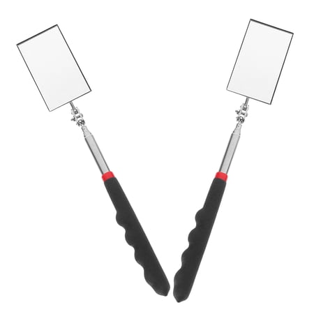 MOKKHNB 2Pcs Lightweight Telescoping Mechanic Inspection Mirror Clear Reflection for Repairs