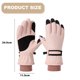 thumbnail image 2 of 1 par de guantes de esquí de color rosa/gris para hombre y mujer, cálidos para invierno, para montar al aire libre, escalar, guantes de invierno impermeables 687, 2 of 5