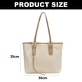 thumbnail image 2 of Nuevo bolso de mano retro, bolso de un solo hombro para estudiantes universitarios, bolso de ocio de gran capacidad de PU, color blanco cremoso, 2 of 6