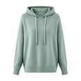 thumbnail image 5 of AGWOLF Oversized Sweaters for Women Cozy Ribbed Knit Tops Casual Drawstring Hooded Pullover Fall Winter Trendy Shirt, 5 of 6