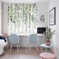 thumbnail image 5 of Sage Green Eucalyptus Leaves Kitchen Curtains 72 Inch Length, Summer Weeping Floral Botanical Grommet Top Bedroom Living Room Curtains, Light Filtering Cafe Curtain Drapes 2 Panels Set 104''x72'', 5 of 9