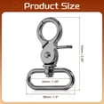 thumbnail image 2 of Uxcell 6 Pack Swivel Snap Hook, 32mm(1 1/4") Trigger Snap Heavy Duty Zinc Alloy Metal Lobster Claw Clasp Lanyard Clips for Straps Bags Belting Leathercraft, Gun Black, 2 of 6