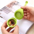 thumbnail image 3 of Lindos filtros de té de silicona con forma de animal, infusor de té, colador de té, regalo ideal para los amantes del té, colador de infusor de té de dinosaurio con cuchara de remojo (verde), 3 of 5