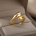 thumbnail image 3 of Anillos de acero inoxidable para mujeres y hombres, anillo de compromiso de Color dorado para fiesta y boda, joyería para dedo masculina, regalo 2023, envío gratis, 3 of 4