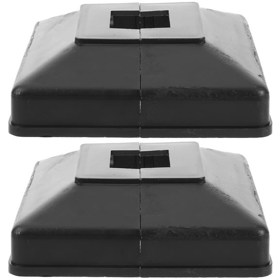 GETAJGHSD Plastic Column Wrap Black for Railing Outdoor Decor 2Pcs 3.5x3.5x1.2In