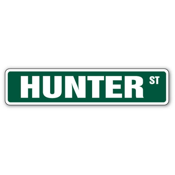 HUNTER Street Sign Childrens Name Room Sign | Indoor/Outdoor |  24" Wide