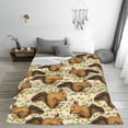 thumbnail image 5 of Fuzoiu Retro Squirrel Print Ultra-Soft Micro Fleece Blanket,All Seasons Flannel Throw, Lightweight Blanket for Bed, Sofa, Couch, Movie Night, Camping, and Travel-80"x60", 5 of 7