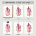 thumbnail image 5 of PixonSign Adhesive Canvas Print Wall Art Set - Blue Pink Tropical Jungle Leaf Posters - Set of 3 Watercolor Nature Wilderness Plants Prints Boho Botanical Wall Décor for Living Room - 8"x10", 5 of 5