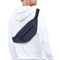 thumbnail image 5 of Waterproof waist bag Leisure sports waist bag Fitness waist bag Mobile phone bag Travel running diagonal chest bag-navy blue, 5 of 5