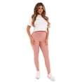 thumbnail image 6 of High Waist Diamond Honeycomb Textured Butt Scrunch Sports Leggings With Pockets - Rose, 6 of 10