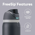 thumbnail image 3 of Owala FreeSip Stainless Steel Water Bottle, 24oz, gray black, 3 of 3