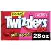 Twizzlers Pull 'N' Peel Cherry Flavored Licorice Style Low Fat Candy, Big Bag 28 oz