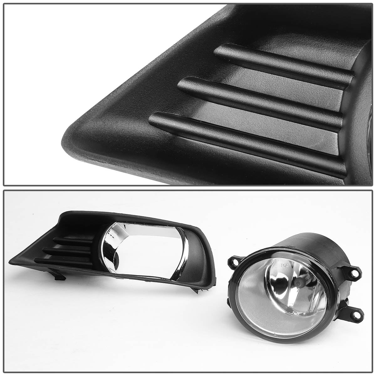 DNA Motoring For 07-09 Toyota Camry Clear Lens Bumper Fog Light Lamps Pair w/Bezel+Wiring+Switch