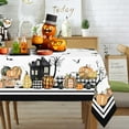 thumbnail image 1 of Rectangle Halloween Tablecloth 60x84 Inch,Horror Pumpkin Castle Skull Rectangle Tablecloth,Polyester Waterproof Wrinkle-resistant and Durable Tablecloth,Suitable for Halloween,Party and Home Decor, 1 of 6