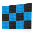 thumbnail image 1 of 12 Pack Set Acoustic Foam Panels, Studio Wedge Tiles,12x12x2 inches Acoustic Foam Sound Absorption 3D Pyramid Studio Treatment Wall Panels, 1 of 7