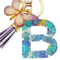thumbnail image 2 of Llavero con letra A-Z  inicial resina borla para mujeres y niñas, 2 of 9