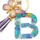 thumbnail image 5 of Llavero con inicial Wdftyju de resina con borla para llaves de coche cartera bolsos, 5 of 9