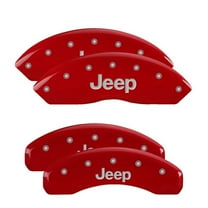 MGP Caliper Covers 42007SJEPRD Jeep Script Logo - Red Powder Coat - Set of 4 Fits select: 2015-2017 JEEP WRANGLER UNLIMITED SPORT, 2012 JEEP LIBERTY SPORT