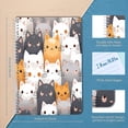 thumbnail image 2 of Spiral Notebook,Double-Wire Spiral College Lined Journal Notebook for Study and Notes,100 Pages,5.71x 8.26 in - Cute Cat Heads Pattern in Multiple Colors, 2 of 7