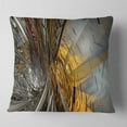thumbnail image 2 of Designart Fractal Yellow Connected Stripes - Contemporary Throw Pillow - 18x18, 2 of 5
