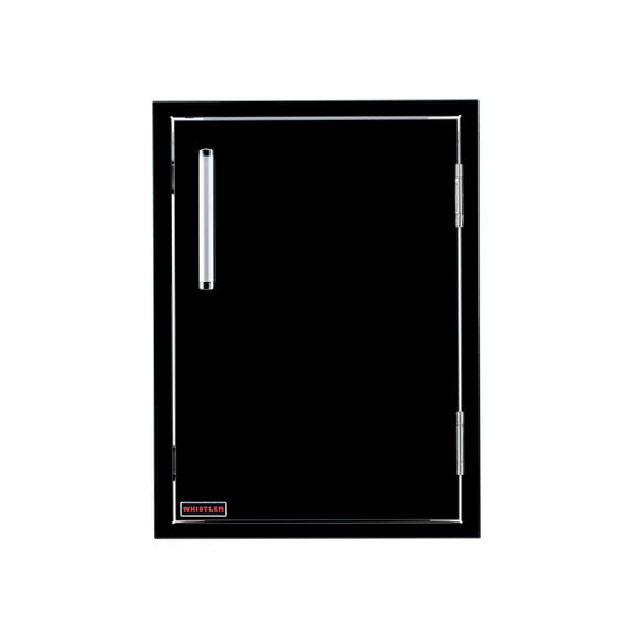 Whistler Outdoor Kitchen Single Access Door Black 16.50" x 22.50", 3.2" Thick