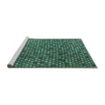 thumbnail image 2 of Ahgly Company Machine Washable Indoor Rectangle Abstract Turquoise Blue Modern Area Rugs, 8' x 10', 2 of 4
