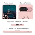 thumbnail image 2 of Compatible with Google Pixel 9 Case with Ring Kickstand Green, Google Pixel 9 Phone Case Silicone Liquid with Soft Microfiber Lining Slim Shockproof Protective Cover (Rosa), 2 of 14