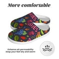 thumbnail image 6 of Rateoe Berry Fruits Print Women's Men's Cotton Knit Slippers Lightweight Memory Foam Indoor House Shoes with Anti-Skid Sole-37/38, 6 of 7
